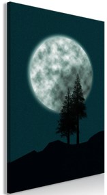 Artgeist Obraz - Beautiful Full Moon (1 Part) Vertical Veľkosť: 80x120, Verzia: Na talianskom plátne
