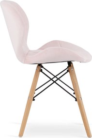 Ružová stolička LAGO VELVET