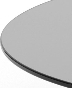 Sivý sklenený okrúhly konferenčný stolík ø 80 cm Samos – Actona