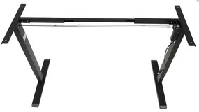 Výškovo nastaviteľný elektrický stôl BestBerg BBAT-14BWD / rozmer 140x70 cm / výška 93,4-125,4 cm / čierna/drevo