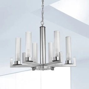 Kolarz 6009.80650 - Luster na reťazi RAGGIO 6xE14/25W/230V striebro