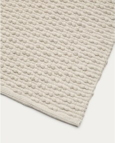 Krémový ručne tkaný koberec s prímesou bavlny 160x230 cm Mascarell – Kave Home