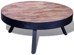 Konferenčný stolík, okrúhly, recyklované tíkové drevo