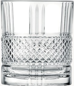 Krištáľové poháre na whisky's reliéfnym vzorom Brillante, 6 ks