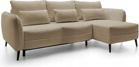 Rohová sedacia súprava Eilish (p) (svetlobéžová čierna)