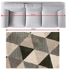 Koberec Royal beige/jungle green 120x170cm