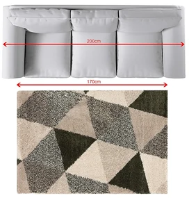 Koberec Royal beige/jungle green 120x170cm