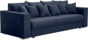 Pohovka rozkladacia na lôžko Genf, tmavo modrá látka