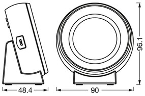 Osram-LED Digitálne hodiny s podsvietením NIGHTLUX LED/0,3W/5V 3000/4000/6500K