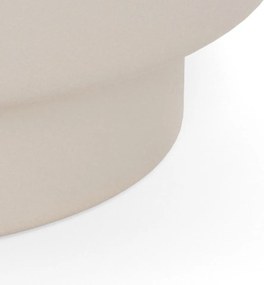 Konferenční stolek Cangas 45 cm béžový mat/hnědý mramor lesk