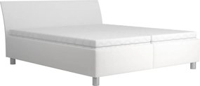 Posteľ Bali 160x200 cm, biela ekokoža