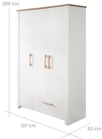 roba Šatníková skriňa Ava, 3-dverová  (100340922)