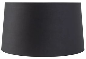 Tienidlo na lampu z bavlny čierne 40/45/25 so zlatým vnútrom