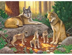 784476 NORIMPEX 5D Diamantová mozaika - Vlčí potomkovia