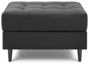 Tmavosivá zamatová podnožka Milo Casa Santo