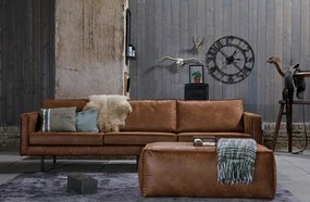 BePureHome Rodeo kožený taburet - Čierna