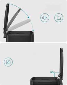 Odpadkový koš Salomi 6 L černý