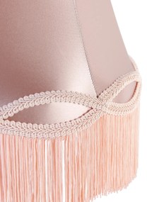 Klasická stolná lampa mosadz s tienidlom Granny ružová 30 cm - Simplo