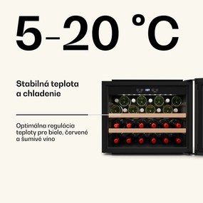 Klarstein Vinsider Victoria 28 chladnička na víno, 28 fliaš, dotyková, UV ochrana, LED, tichá, 2 police