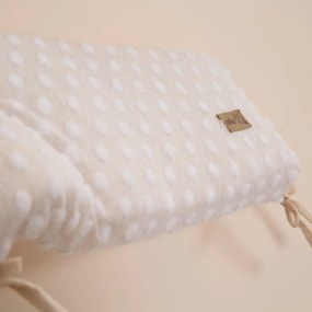 Béžový mantinel do postieľky s prímesou bavlny 170 cm Frosty Almond – Roba