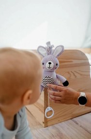 Naťahovací hrací strojček babyted Zajačik plyš 30 cm záves na postieľku / kočík