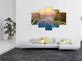 Obraz - Cesta pri východe slnka (150x105 cm)