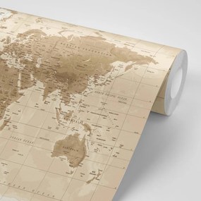 Tapeta nádherná vintage mapa sveta - 150x100