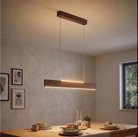 Eglo 39346 - LED závesný luster CLIMENE LED/17W/230V + LED/4,2W orech