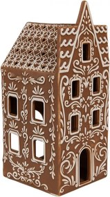 Porcelánový svietnik perníková chalúpka Gingerbread House - 7*7*17 cm