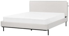 Čalúnená posteľ 160 x 200 cm sivá CORIO Beliani