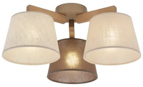 Brilagi - Prisadené stropné svietidlo LATTE SABIA 3xE27/15W/230V borovica/mix