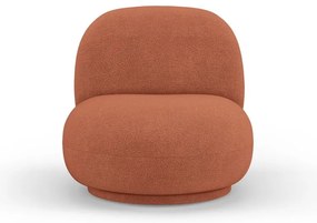 Kreslo z textílie buklé v tehlovej farbe Chuck – Micadoni Home