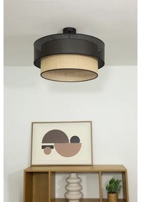 Prisadený luster BORHO 1xE27/60W/230V čierna/juta