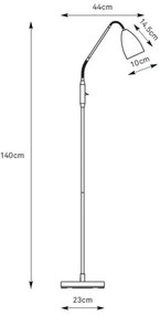 Markslöjd 108888 - LED stmievateľná stojacia lampa PATRO LED/4,9W/230V šedá