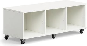 Študentská úložná skrinka CASPER, 3 priehradky, biela