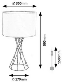 Rabalux 74081 stolná lampa Nivra, zlatá
