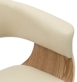Stolička ORGANIC béžová s dubovým rámom