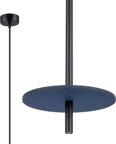 Závesné svietidlo Feltro 1, 1x čierne kovové tienidlo, bl