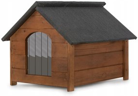 Búda pre psa zateplená veľkosti L odtieň orech