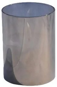 DECOLED LED sviečka v skle, 7,5 x 10 cm, sivá