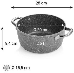 Tescoma Kastról i-PREMIUM Stone pr. 20 cm, 2,5 l, 2,5 l