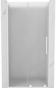 Mexen Velar, posuvné sprchové dvere do otvoru 100 cm, 8mm sklo námraza, biela matná, 871-100-000-31-20