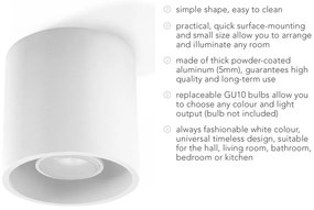 Biele stropné svietidlo Sollux Roda