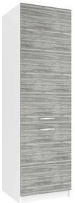 Vysoká kuchynská skrinka Belini pre vstavanú chladničku 60 cm šedý antracit Glamour Wood  TOR SSL60/0/WT/GW/0/E