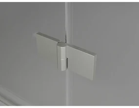 Mexen Lunar, L päťuholníkový sprchový kút naklápací doľava 80 x 80 cm, 8mm číre sklo, oceľový profil, 831L-080L-080P-97-00-L
