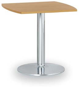 Konferenčný stolík ZEUS II, 660x660 mm, chrómovaná podnož, doska buk