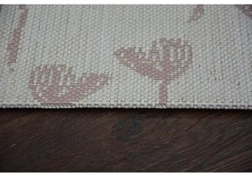 Kusový koberec Kvietky krémovo ružový 200x290cm