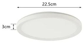 Brilagi - LED Kúpeľňové svietidlo ULTRA SLIM LED/12W/230V pr. 22,5 cm biela IP54