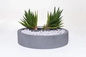 Miska na dekorácie CIRCULO, sklolaminát, Ø 40 cm, sivá