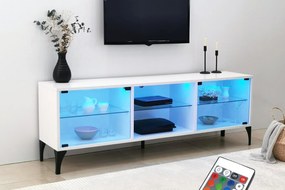 Dizajnový TV stolík TOKIO 160 cm, MDF, biely